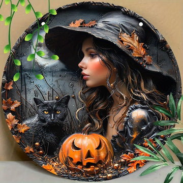 Witch Halloween Metal Sign Spooky Decor-MoonChildWorld