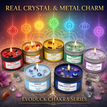 7 Chakra Candles Set Eco-Friendly Soy Wax for Meditation Rituals