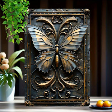 Charming Butterfly Wall Art Butterfly Metal Sign for Gothic Decor-MoonChildWorld