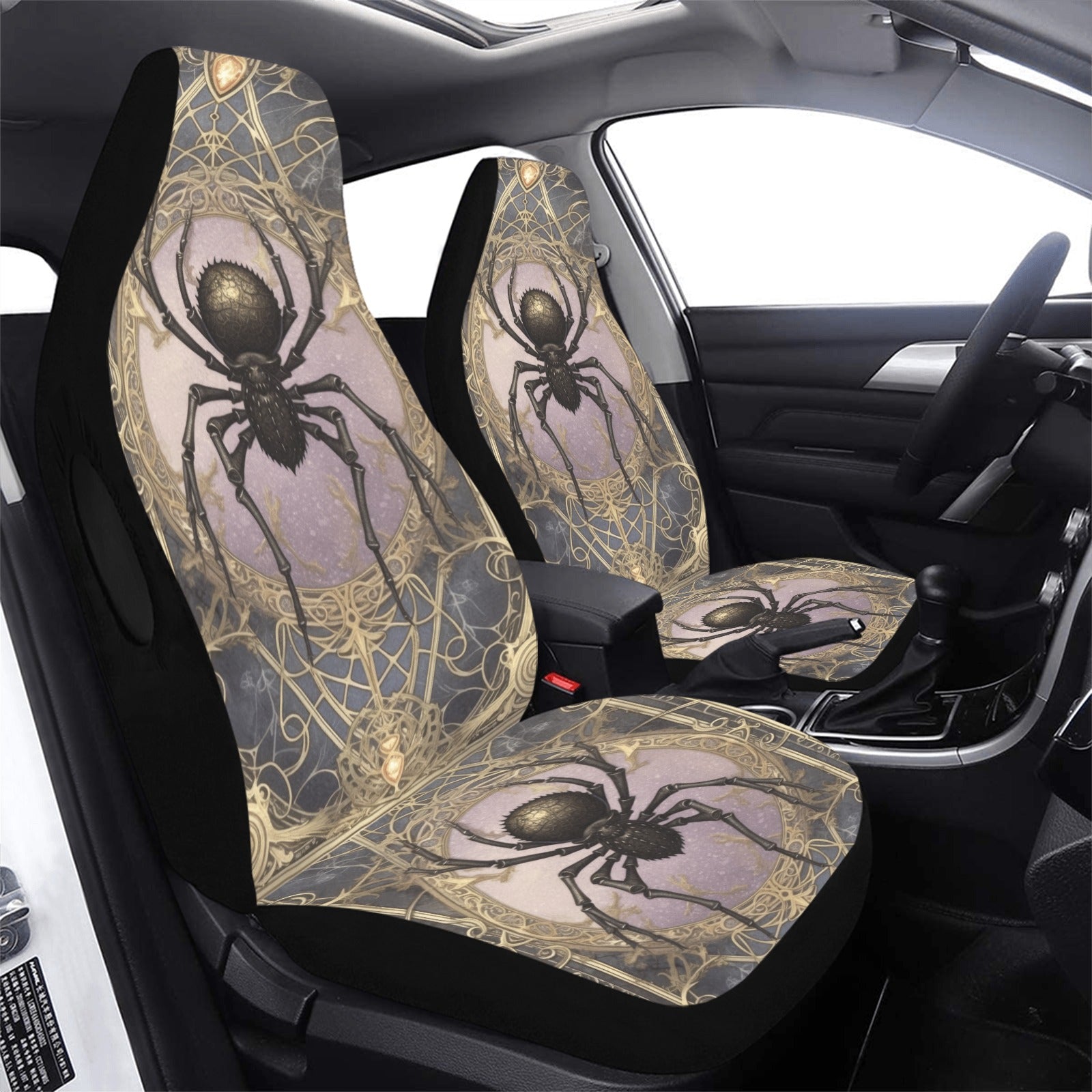 Gothic Spider Halloween Car Seat Covers-MoonChildWorld