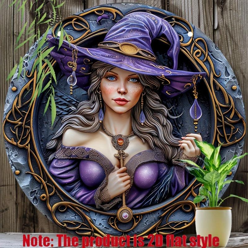 Beautiful Witch Metal Sign Decorative Wall Sign Witchcraft Decor-MoonChildWorld