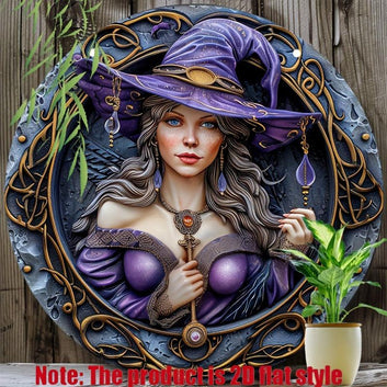 Beautiful Witch Metal Sign Decorative Wall Sign Witchcraft Decor