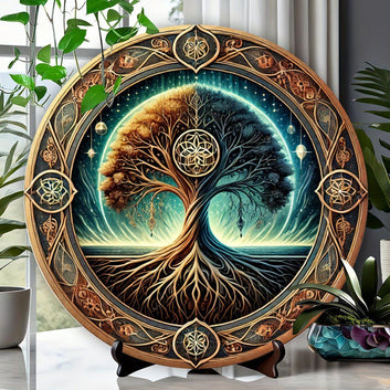 Celtic Tree Of Life Metal Sign Pagan Decor