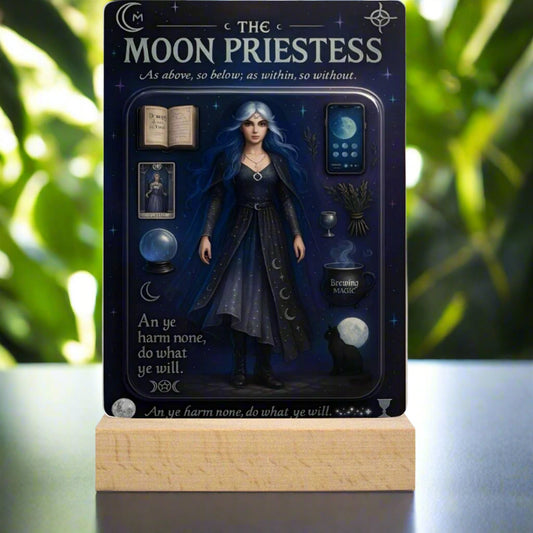 The Moon's Priestess Acrylic Photo Panel Witch Home Decor