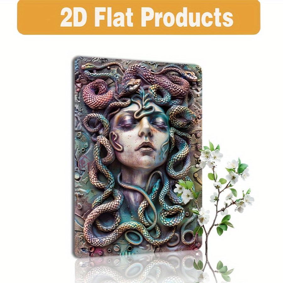 Medusa Goddess Wall Decor Medusa Metal Sign Greek Mythology Decor-MoonChildWorld