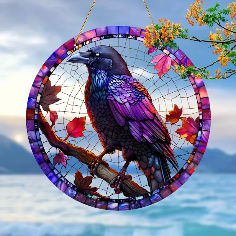 Halloween window decor Witchy suncatcher Gothic window art Witch Hanging Ornament-MoonChildWorld