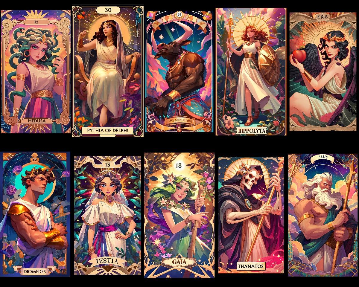 33 Greek Mythology Tarot Cards Digital File-MoonChildWorld