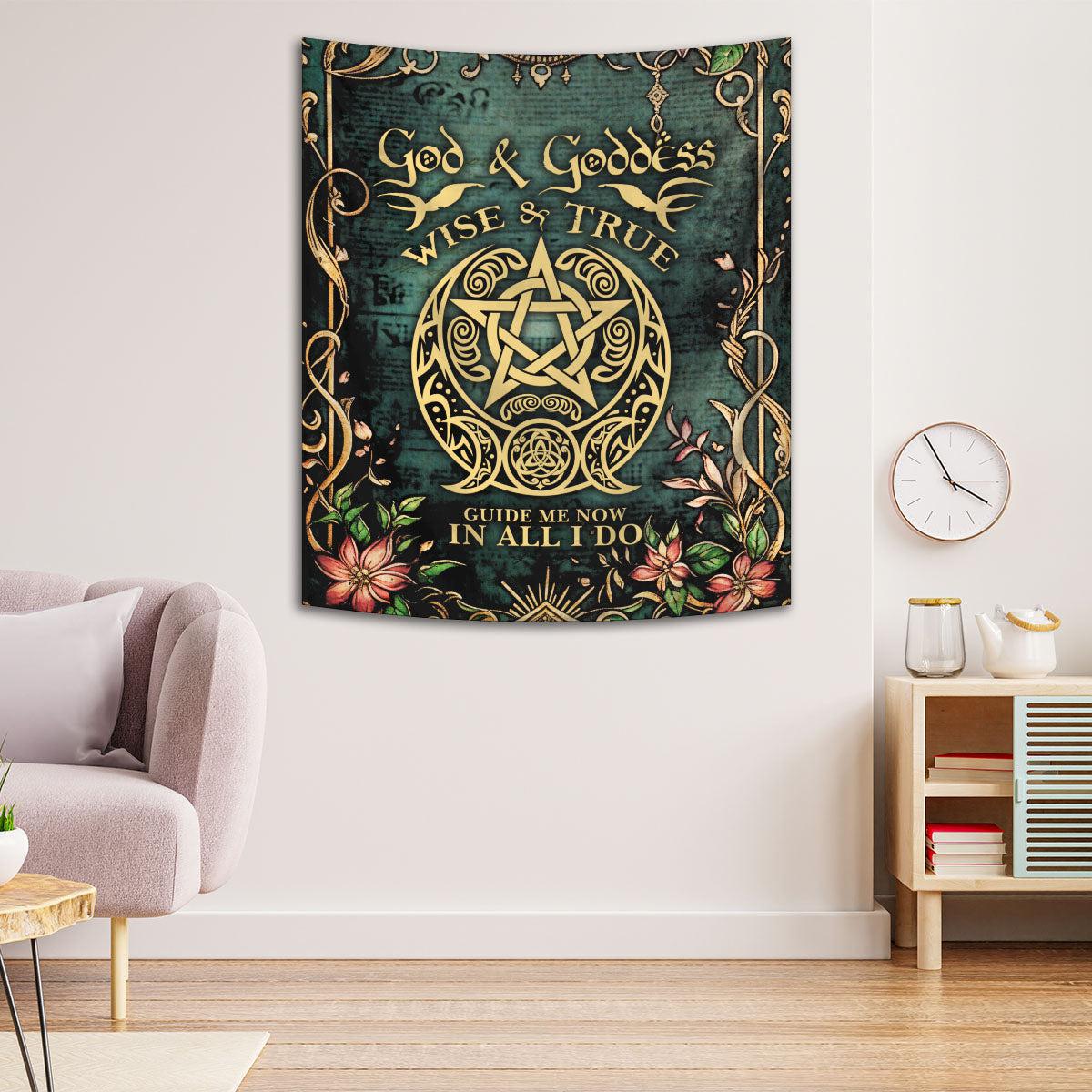 Goddess Wicca Pagan Tapestry Spiritual Wall Hanging-MoonChildWorld