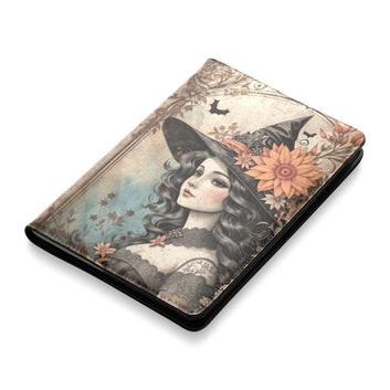Vintage Magic Witch Halloween Leather Notebook A5