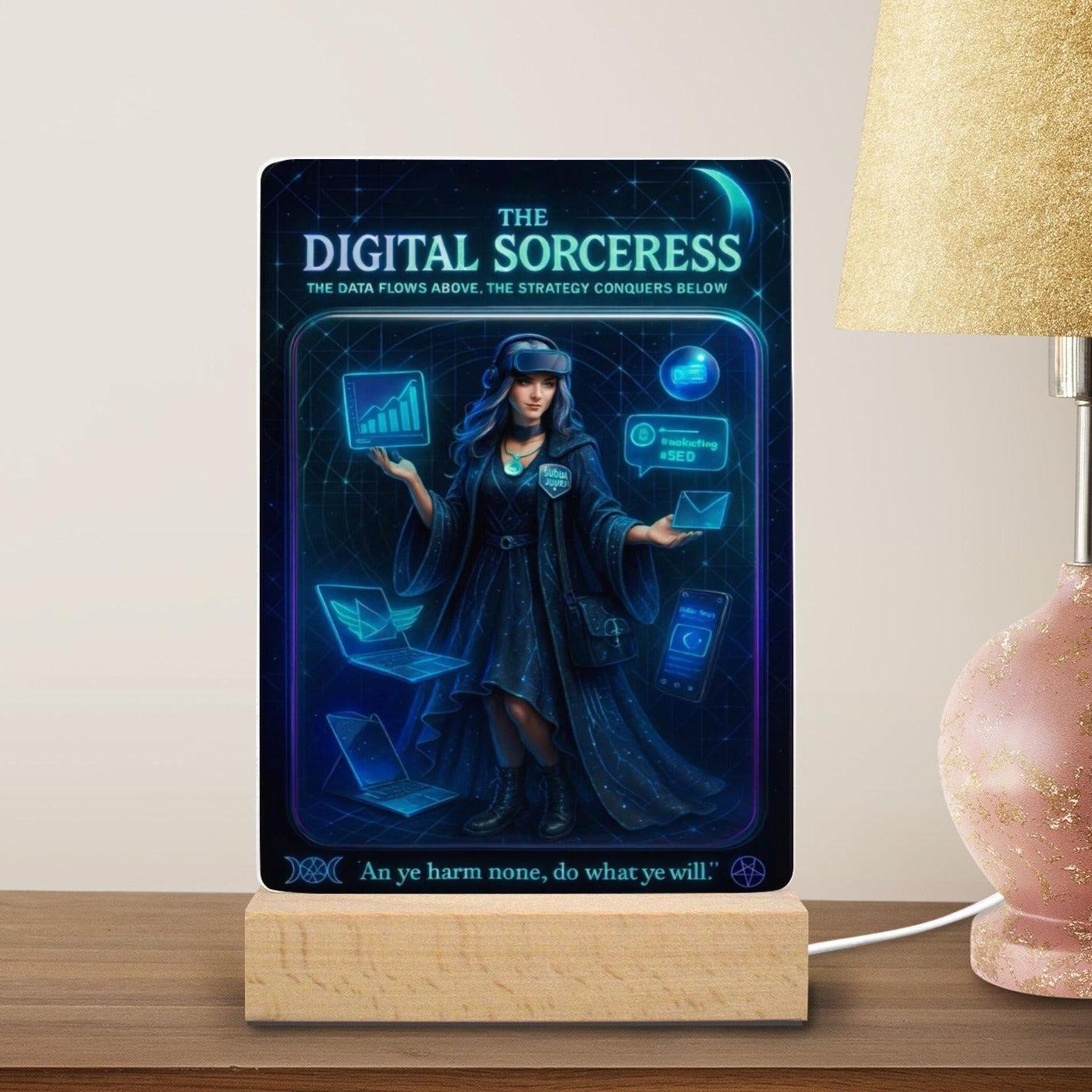 The Digital Sorceress Acrylic Photo Panel Witch Home Decor-MoonChildWorld