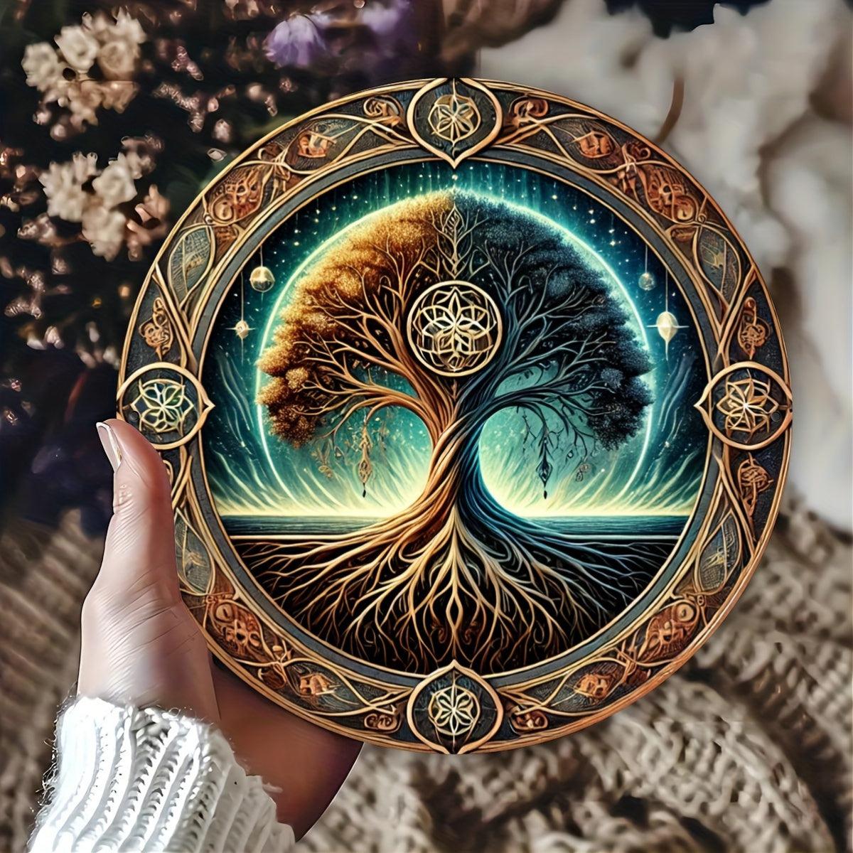 Tree of Life Mandala Wall Decor Tree of life Pagan Metal Sign-MoonChildWorld