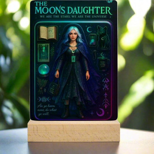The Moon's Daughter Acrylic Photo Panel Witch Home Decor
