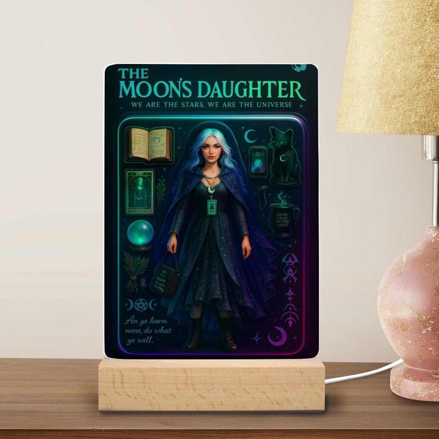 The Moon's Daughter Acrylic Photo Panel Witch Home Decor-MoonChildWorld