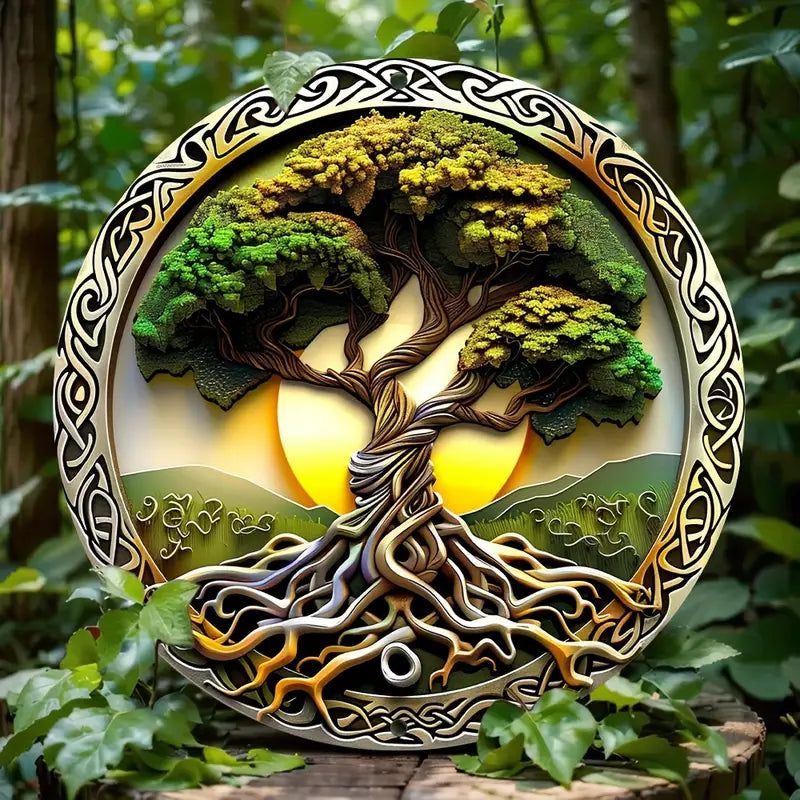 Tree of life Metal Sign Pagan Home Decor-MoonChildWorld