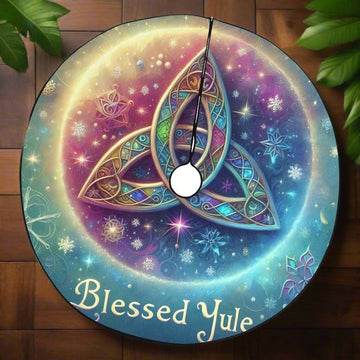 Celtic Triquetra Pagan Christmas Tree Skirt for Yule Decorations-MoonChildWorld