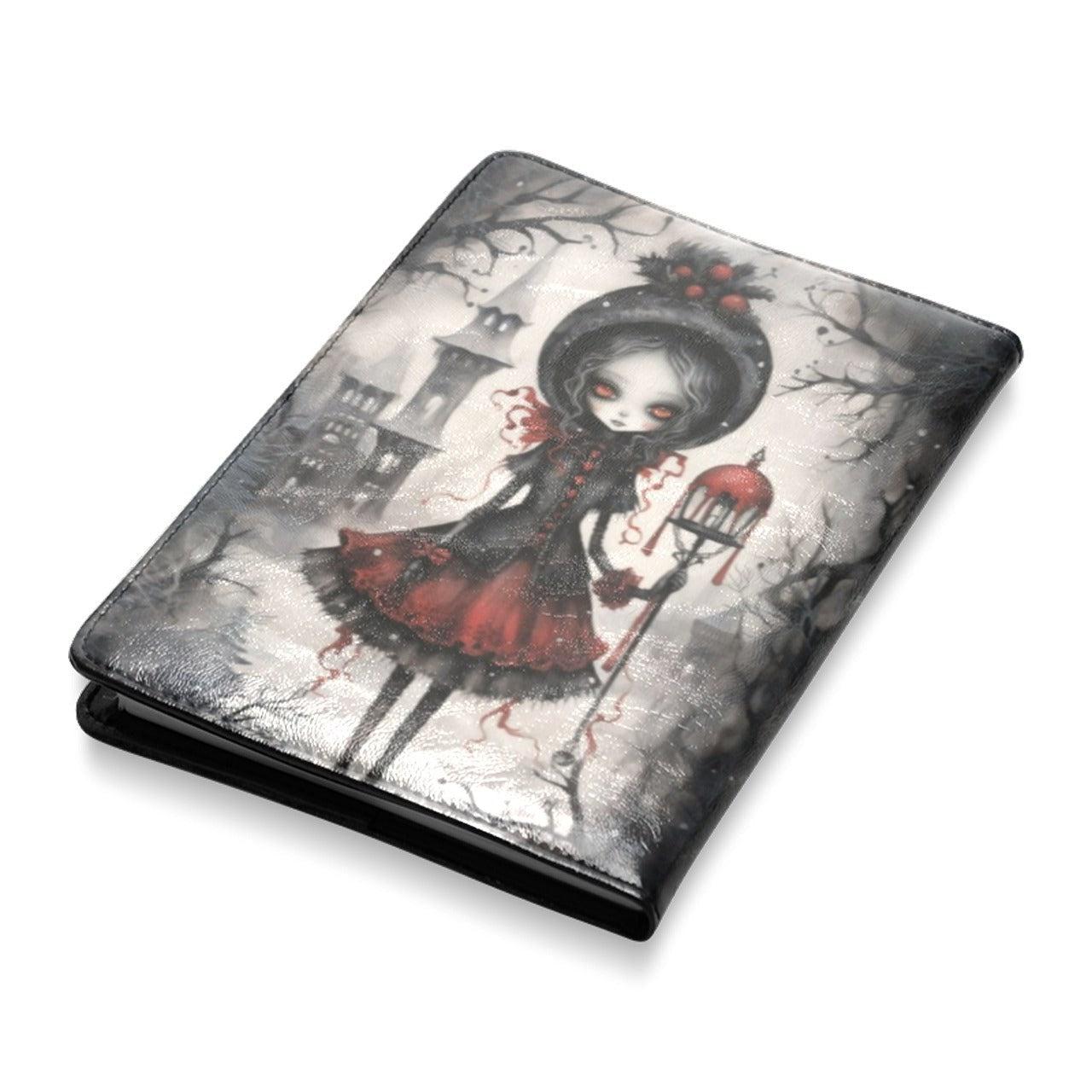 Dark Witch Gothic Christmas Leather Notebook A5-MoonChildWorld