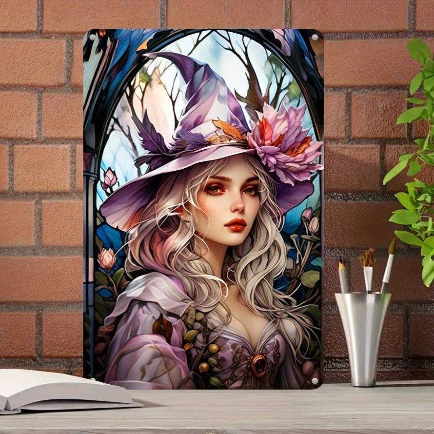 Beautiful Witch Metal Sign Witchy Wall Decor-MoonChildWorld