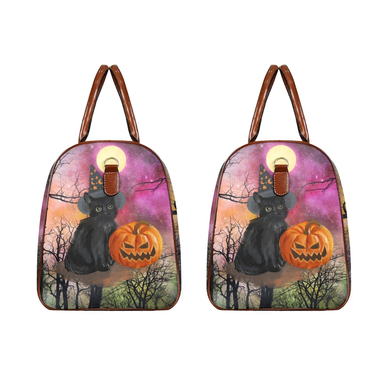 Halloween Black cat Travel Bag-MoonChildWorld