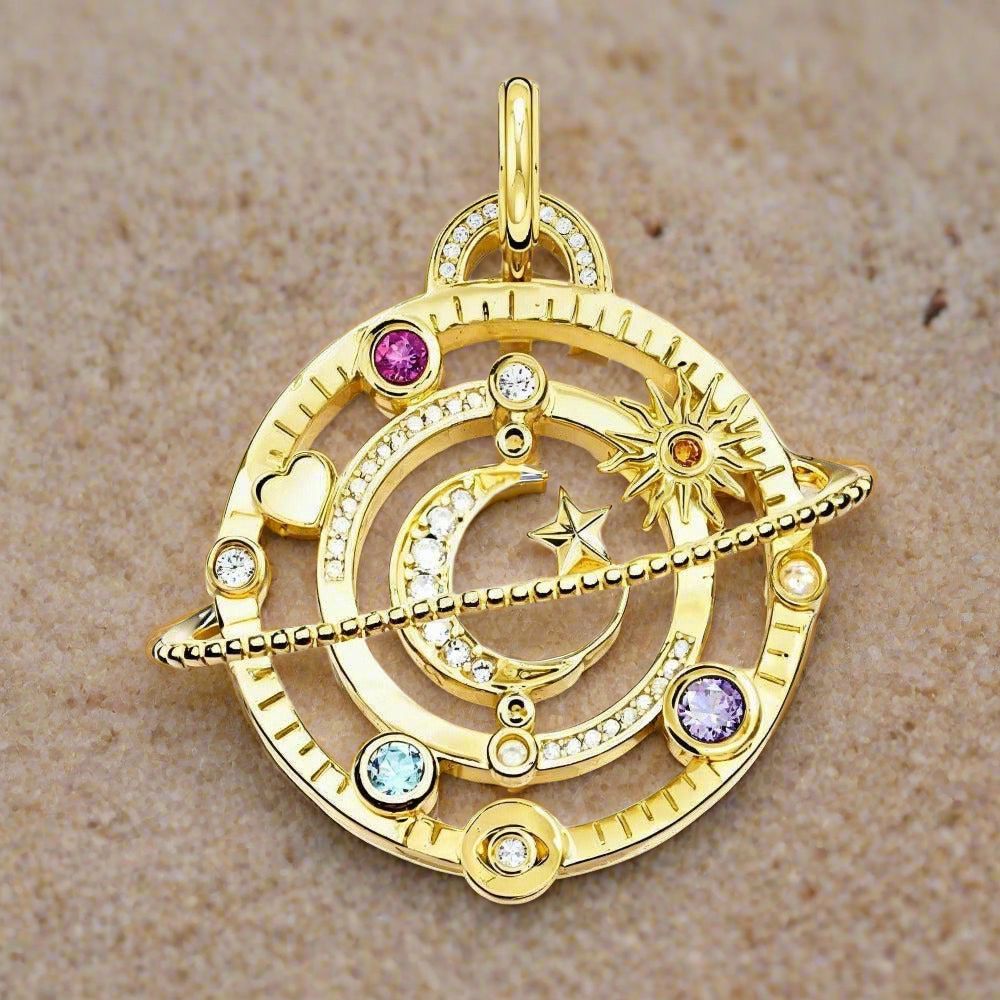 Celestial Moon Pendant Necklace-MoonChildWorld