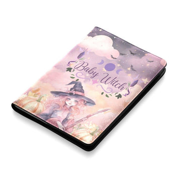 Cute witch halloween Leather Notebook A5