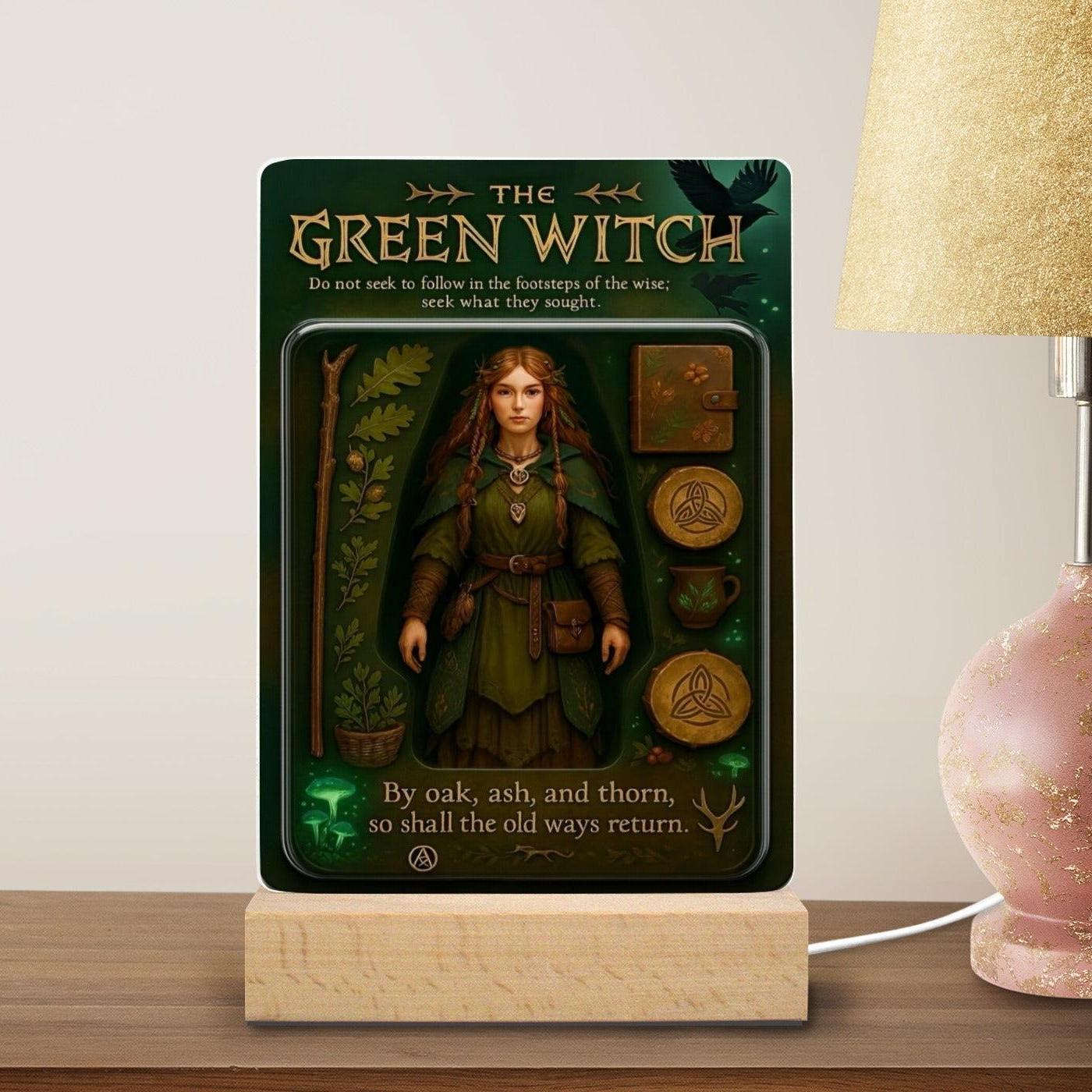 The Green Witch Acrylic Photo Panel Witch Home Decor-MoonChildWorld