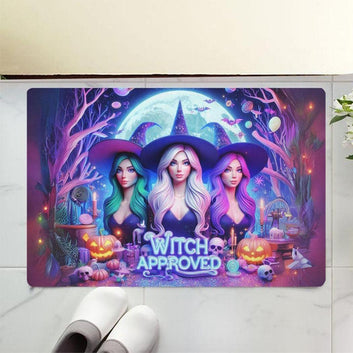 Witch Approved Halloween Doormat for Spooky Season