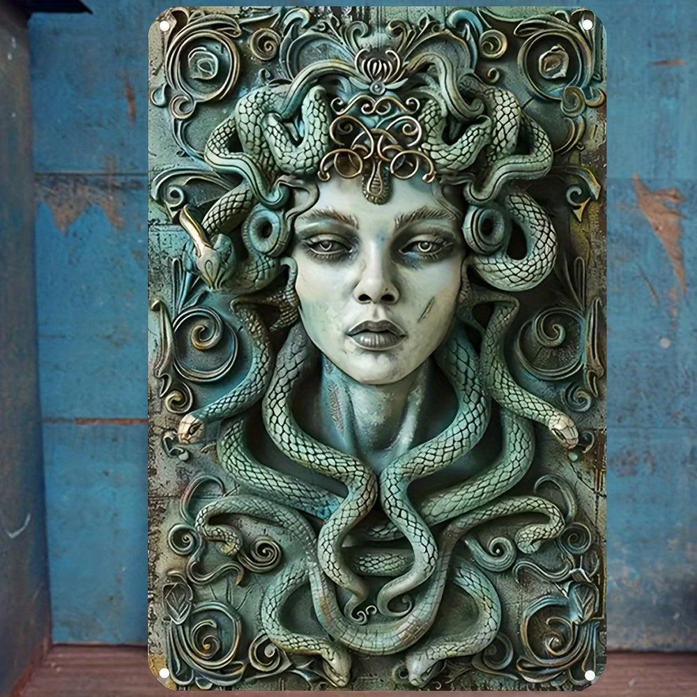 Medusa Goddess Wall Decor Medusa Metal Sign Greek Mythology Decor-MoonChildWorld