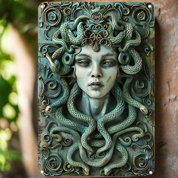 Medusa Goddess Wall Decor Medusa Metal Sign Greek Mythology Decor