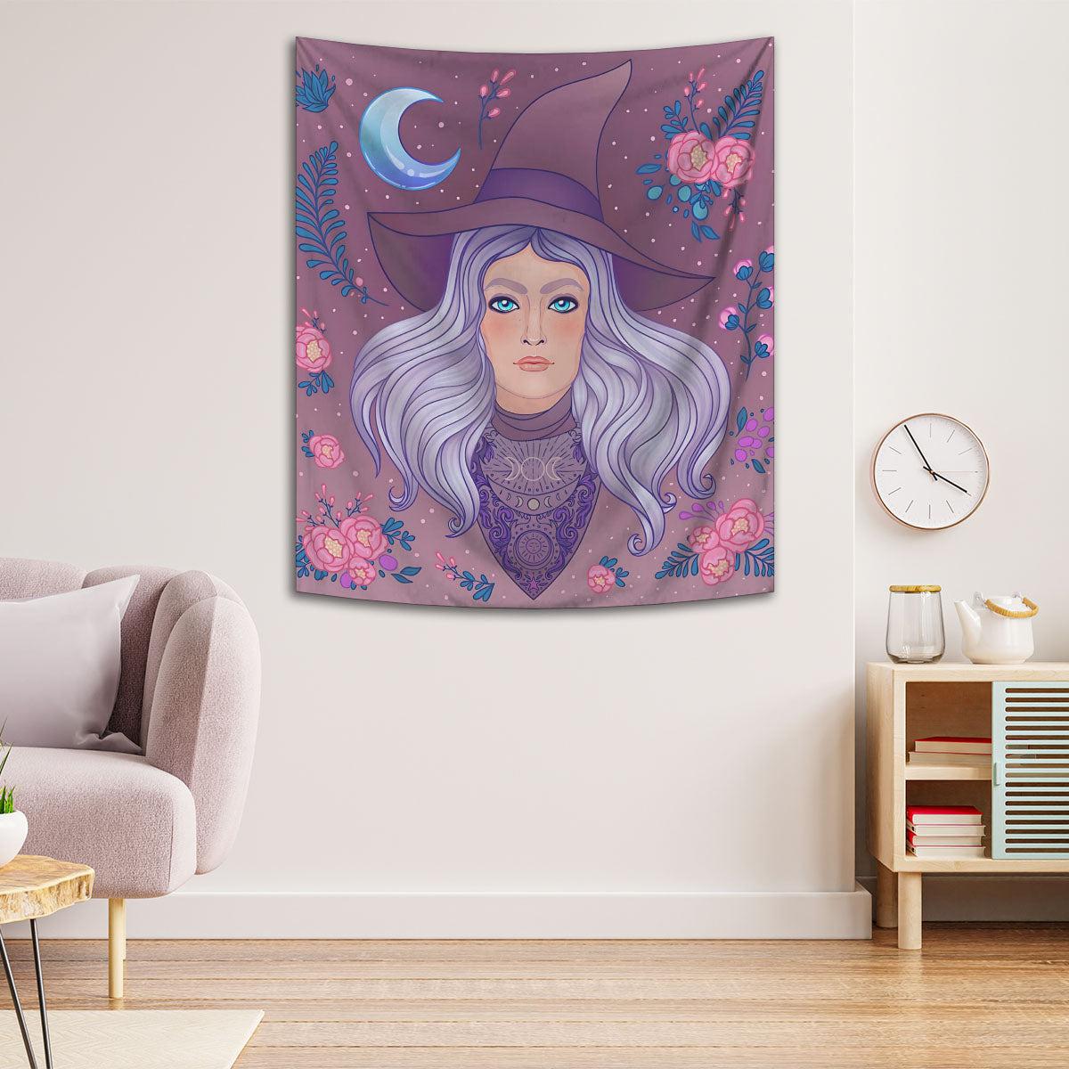 Mystic Witch Tapestry Magic Wall Hanging-MoonChildWorld