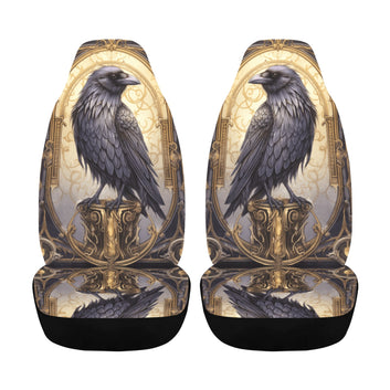 Gothic Crow Black Raven Car Seat Covers