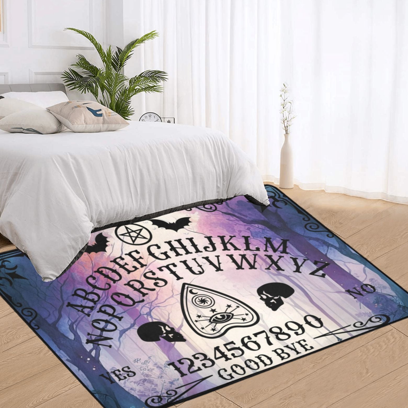 Ouija board Area rug Gothic Witch Rug-MoonChildWorld