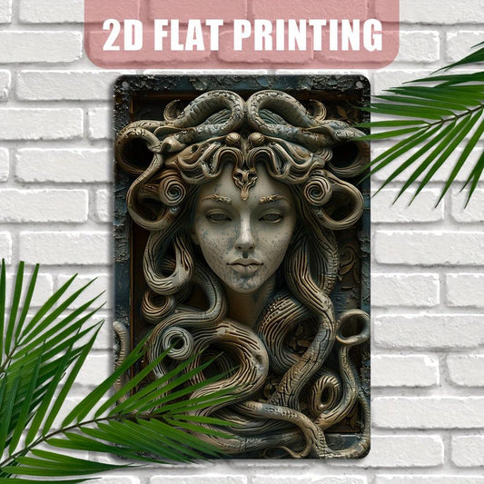 Medusa Goddess Wall Decor Medusa Metal Sign Greek Mythology Decor