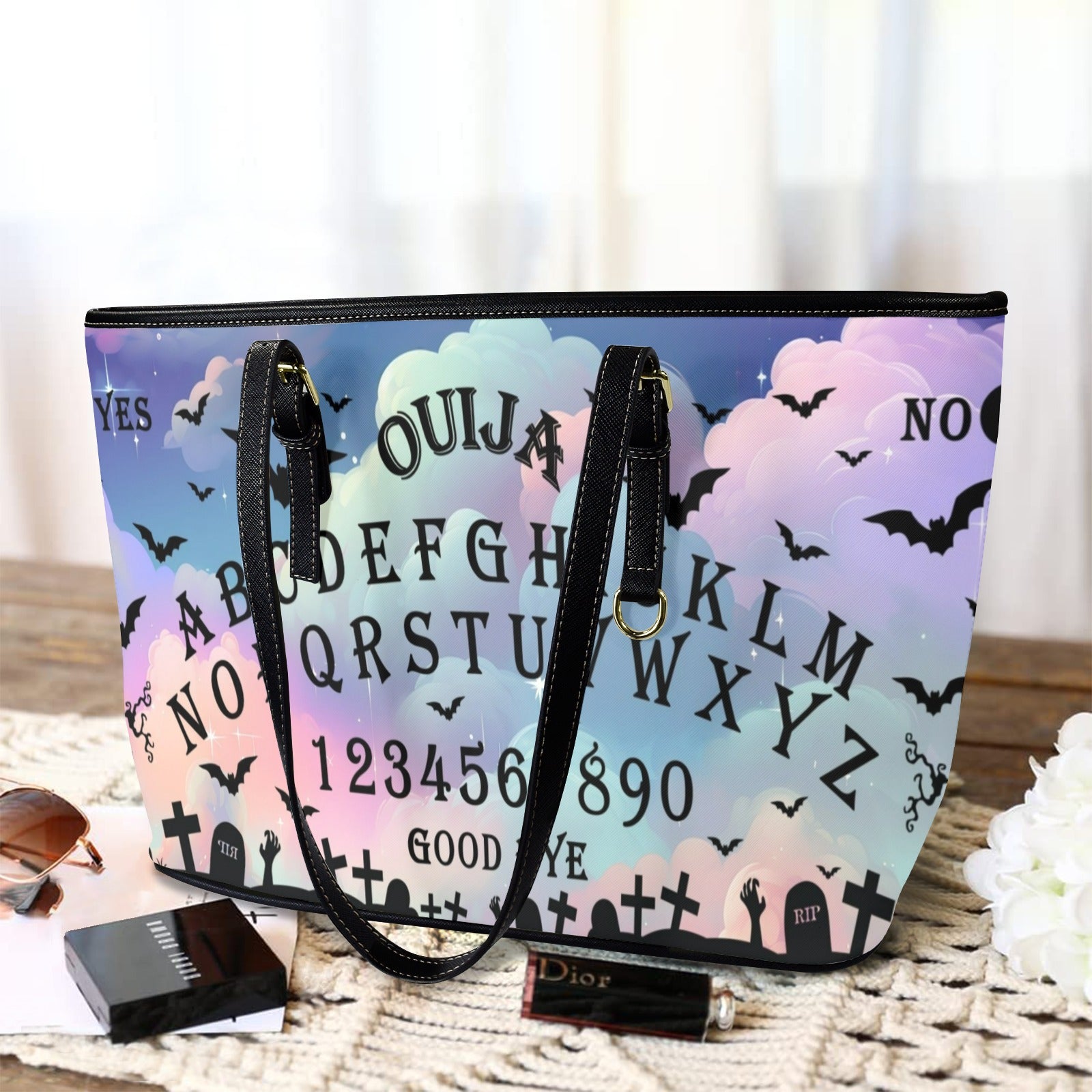 Ouija board witch Tote Bag-MoonChildWorld