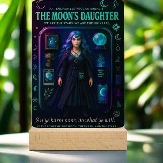 The Moon's Daughter Acrylic Photo Panel Witch Home Decor