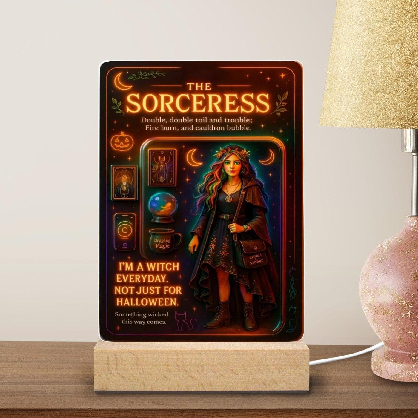 The Sorceress Acrylic Photo Panel Witch Home Decor-MoonChildWorld