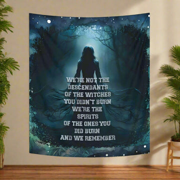 Dark Witch Tapestry Wicca Wall Hanging-MoonChildWorld