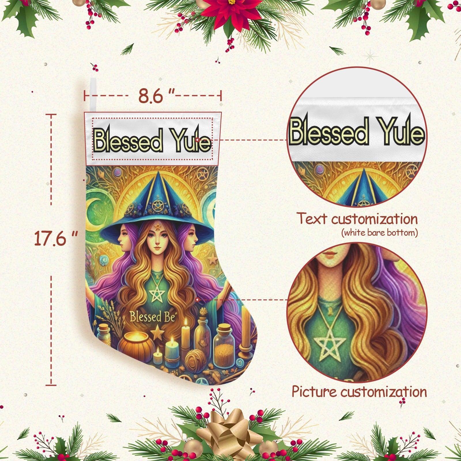 Pagan Goddess Hecate Triple Goddess Christmas Stocking for Yule Decorations-MoonChildWorld