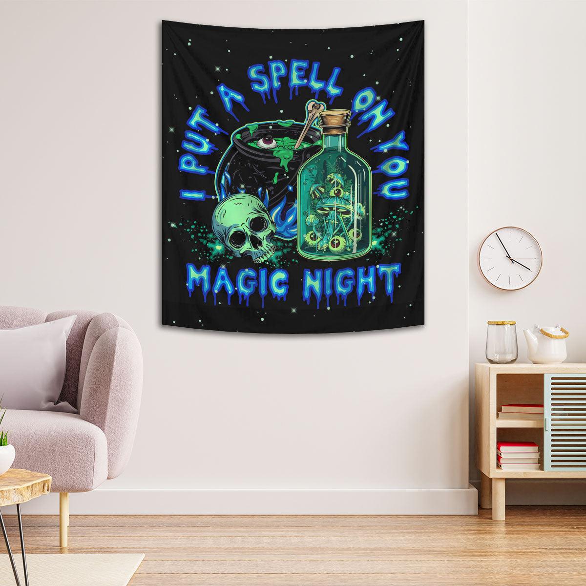 Spell Witch Tapestry Halloween Wall Hanging-MoonChildWorld