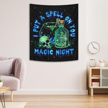 Spell Witch Tapestry Halloween Wall Hanging