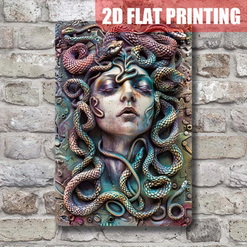 Medusa Goddess Wall Decor Medusa Metal Sign Greek Mythology Decor-MoonChildWorld