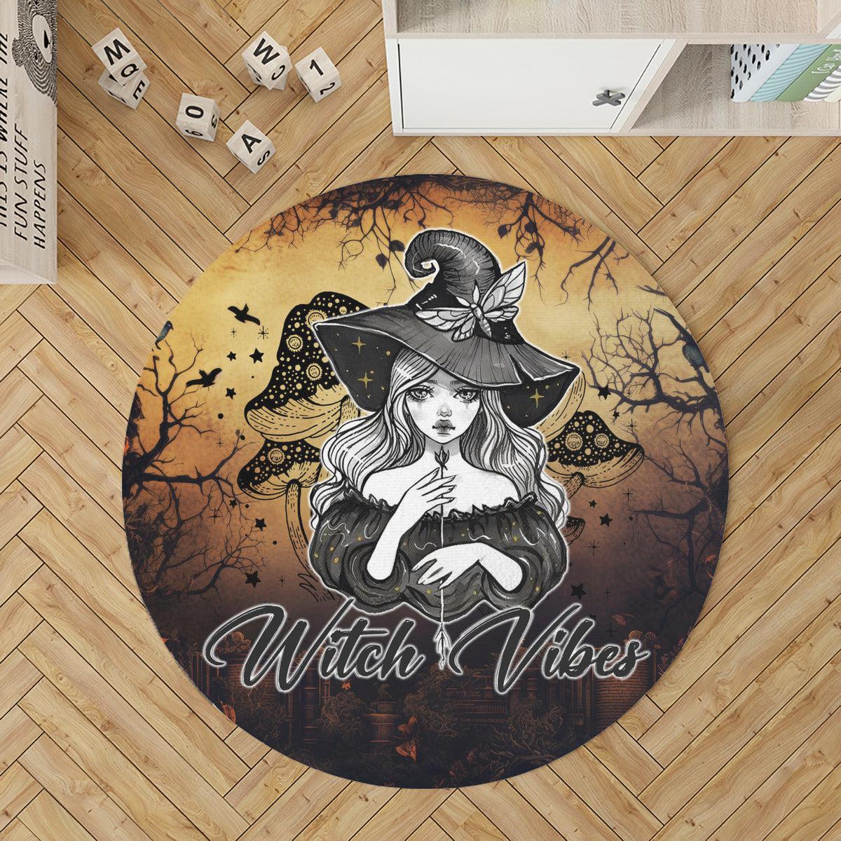 Witch Vibe Round Rug-MoonChildWorld