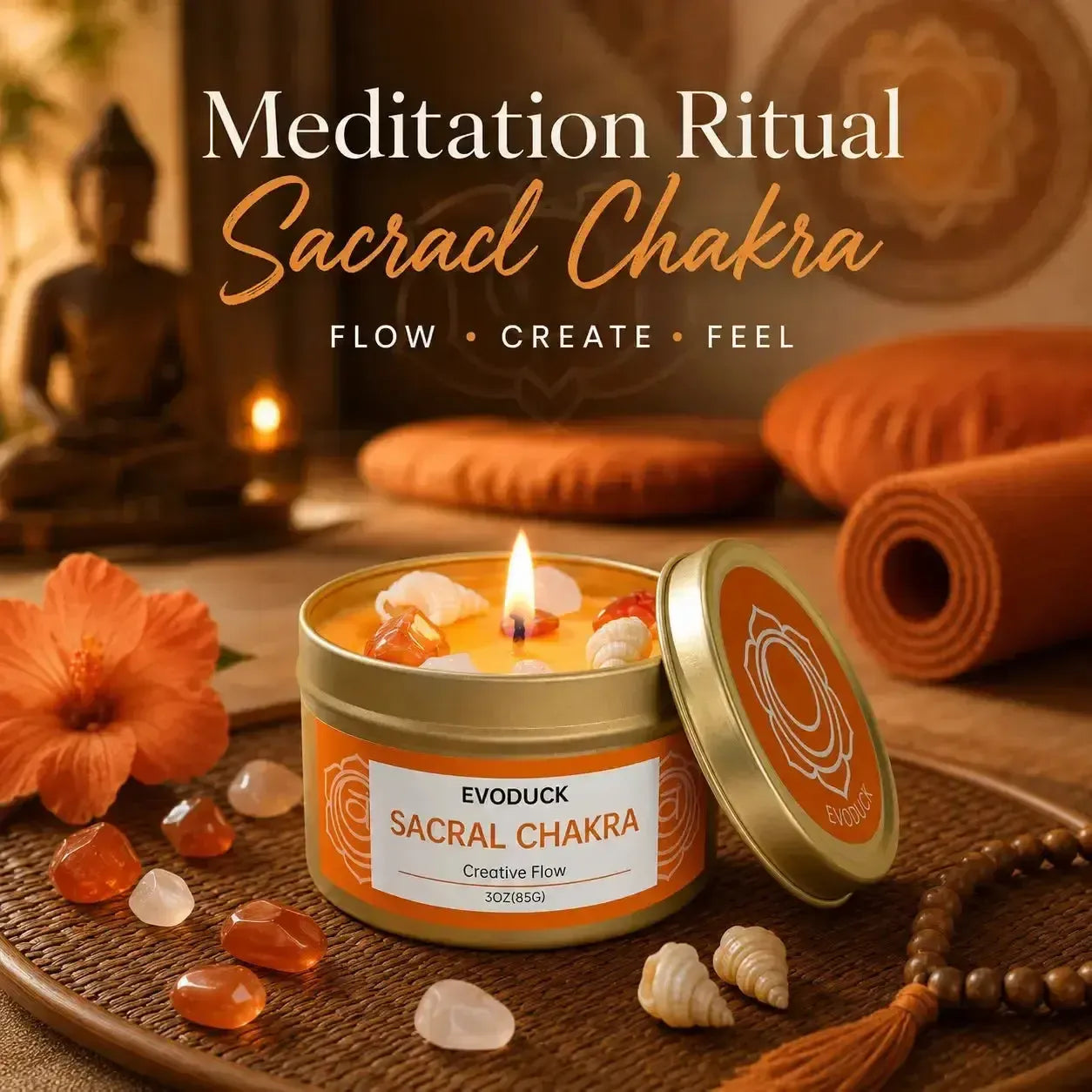 7 Chakra Candles Set Eco-Friendly Soy Wax for Meditation Rituals-MoonChildWorld