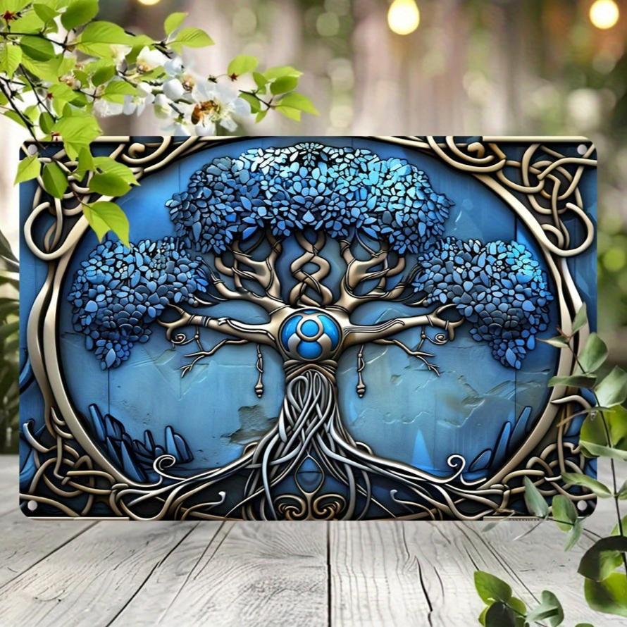 Tree of Life Wall Art Decorative Sign with Celtic Knots Design Pagan Home Decor-MoonChildWorld