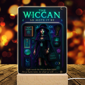 The Wiccan Acrylic Photo Panel Witch Home Decor