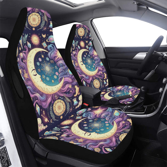 Celestial moon sun wicca Car Seat Cover