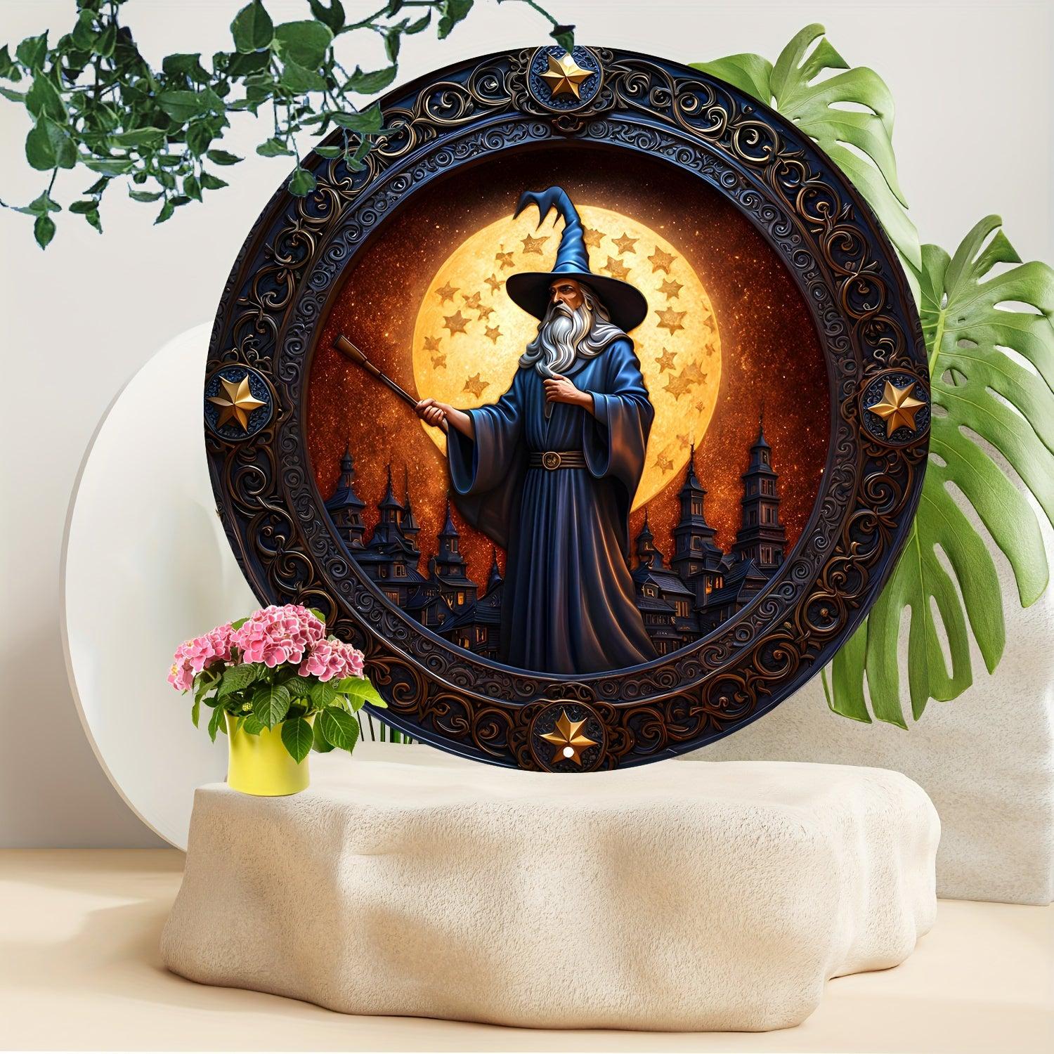 Fantasy Wizard Metal Sign Witch Wall Sign Magic Home Decor-MoonChildWorld