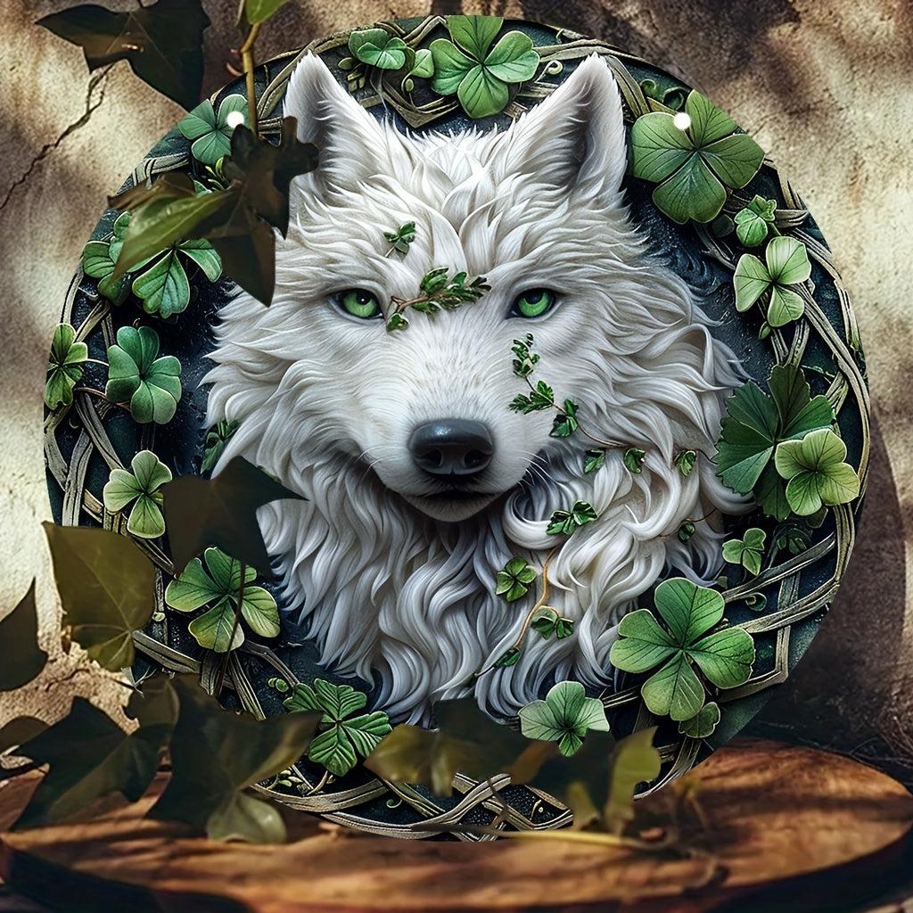 Celtic Wolf Metal Sign Rustic Home Decor-MoonChildWorld