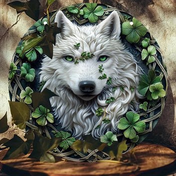 Celtic Wolf Metal Sign Rustic Home Decor