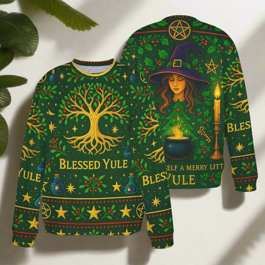 Celtic Tree of Life Pagan Yule Sweatshirt Witch Christmas Sweater