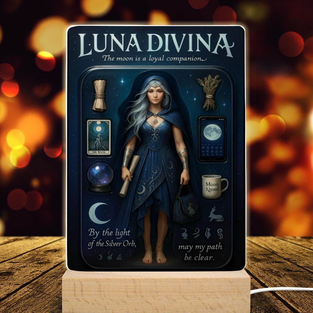 Luna Divina Acrylic Photo Panel Witch Home Decor-MoonChildWorld